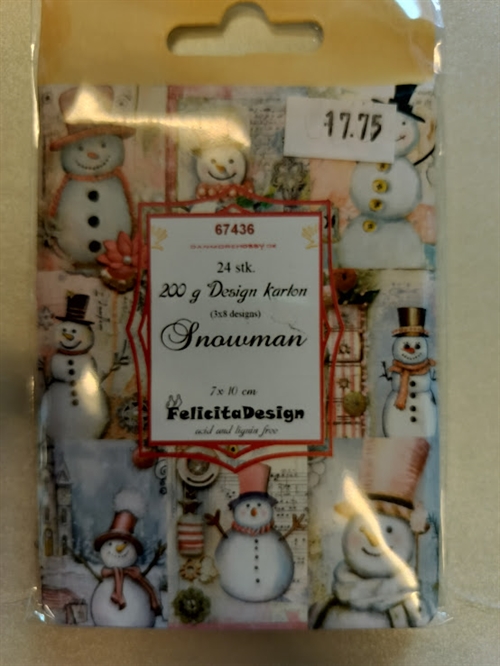 Toppers Snowman 24 stk 7x10cm 200g